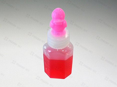 긴마개 말랑이투약병 12ml(캐릭터)분홍오리- 100개 * 10봉지