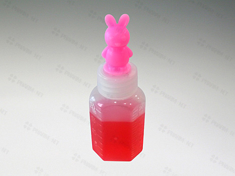 긴마개 말랑이투약병 20ml(캐릭터)분홍토끼-100개